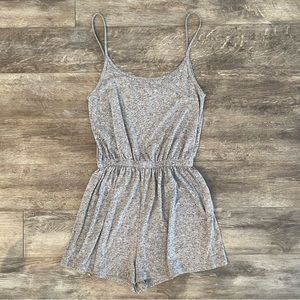 Divided H&M Light Grey Tank Shorts Romper - Size Extra Small